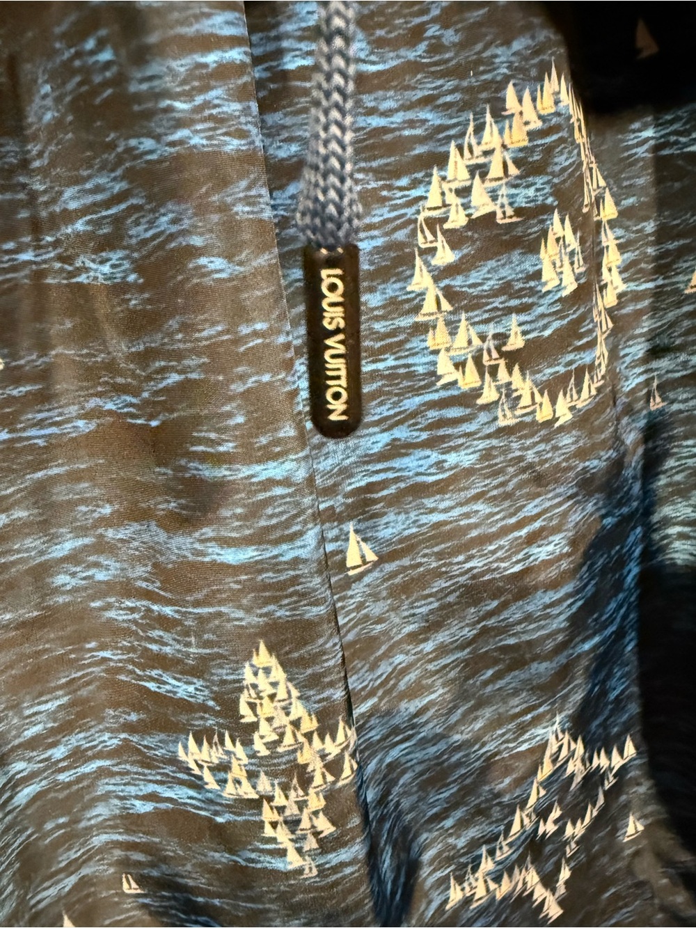 Louis Vuitton Ocean blue Monogram Swim Shorts w/ white logos 1:1 image 4